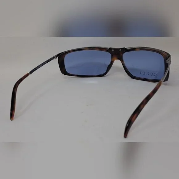 NWT Gucci Women's Sunglasses Vintage Y2K Wrap Havana Blue GG1420/S 65-13-115 - Picture 10 of 15